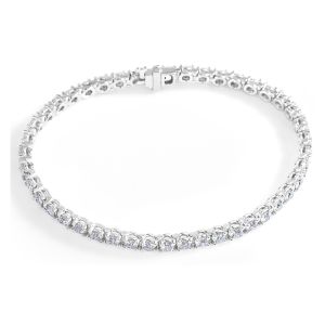 Classic Diamond Tennis Bracelet in 14K White Gold (5.30ct)