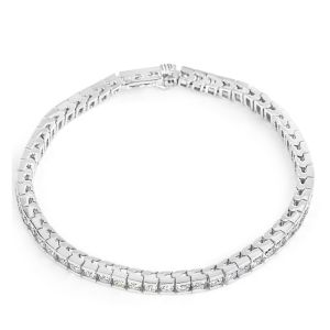 Channel Set Diamond Tennis Bracelet in 14K White Gold (4.60ct)