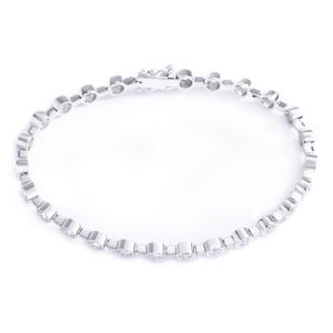 Bezel-Set Round Diamond Tennis Bracelet in 18k White Gold (3.75ct)
