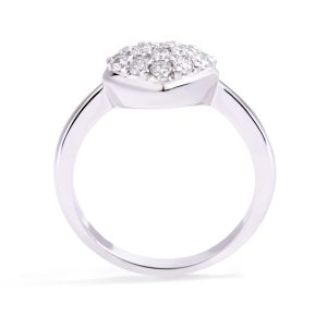Diamond Pave Heart Ring in 14K White Gold (0.40ct)