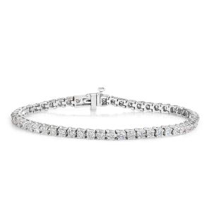 Classic Diamond Tennis Bracelet in 14K White Gold (5.00ct)