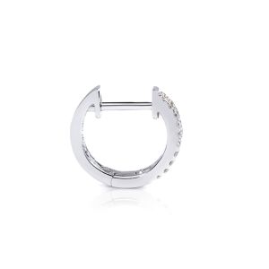 Double Row Mini Huggie Earrings in 14K White Gold (0.16ct)