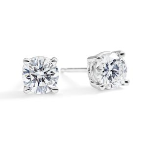 Round Diamond Stud Earrings in 14K White Gold (0.80ct)