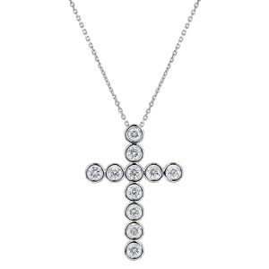 bezel-set-diamond-cross-pendant-white-gold