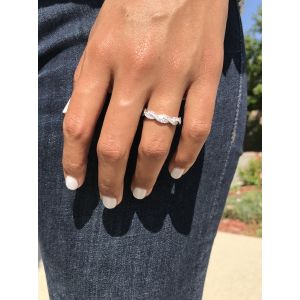 Diamond Twist Eternity Ring in 18K White Gold (1.14ct)