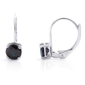 Classic Sapphire Huggies in 14K White Gold (4.75mm)