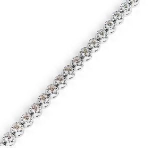 Rounded Diamond Tennis Bracelet in 14K White Gold (6.00ct)