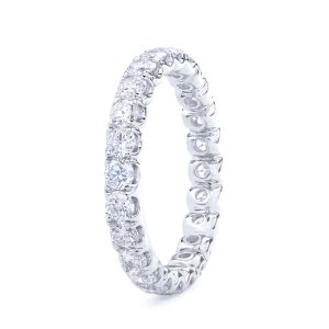 Scalloped Diamond Eternity Ring in 18K White Gold (1.71ct)