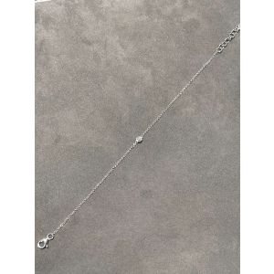 Petite Bezel Set Diamond Bracelet in 14K White Gold (0.05ct)