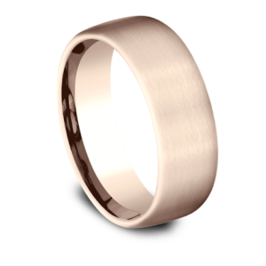 Men's Comfort-Fit Satin Finished Wedding Band in 14k Rose Gold (7.5mm)