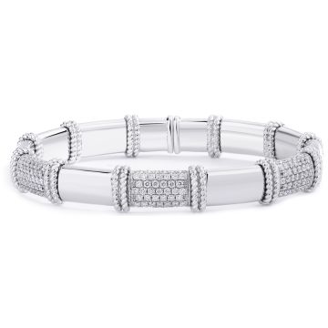 Pavé Diamond Cuff Bangle in 14K White Gold (1.72ct)
