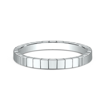 Polished Square Design Stackable Ring in 14k White Gold (2mm)