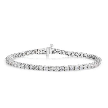 Classic Diamond Tennis Bracelet in 14K White Gold (5.00ct)