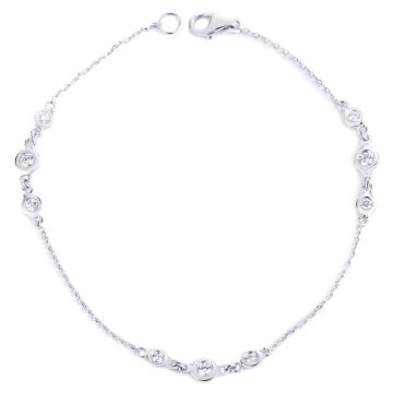 Diamond by the Yard Bracelet in 14K White Gold (0.65ct)