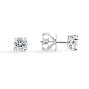 Round Diamond Stud Earrings in 14K White Gold (0.80ct)