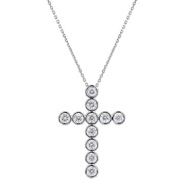 bezel-set-diamond-cross-pendant-white-gold