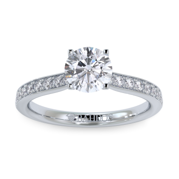 Cathedral Pavé Diamond Engagement Ring