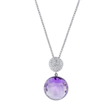 round-amethyst-diamond-white-gold-necklace