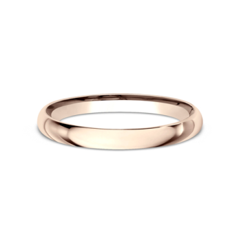 Classic Comfort-Fit Wedding Band in 14k Rose Gold (2mm)