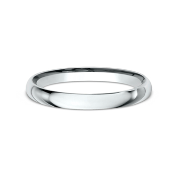 Classic Comfort-Fit Wedding Band in 14k White Gold (2mm)