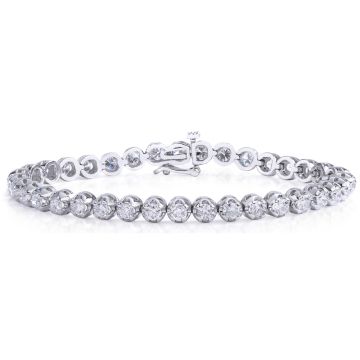 Diamond Tennis Bracelet in 14k White Gold (5.50ct)