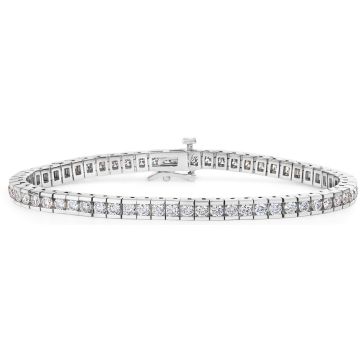 Diamond Tennis Bracelet in 14K White Gold (4.85ct)