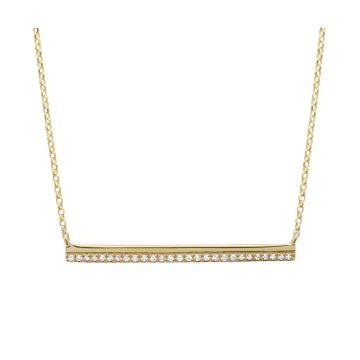 Double Bar Diamond Pendant in 14k Yellow Gold 