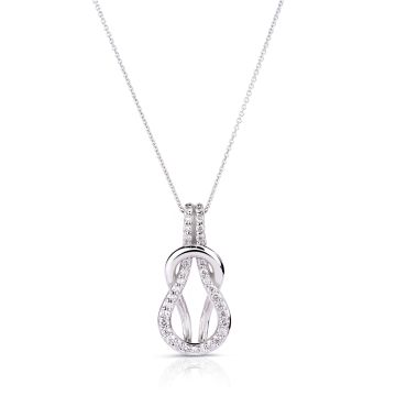 Infinity Loop Diamond Pendant in 14K White Gold (0.56ct)