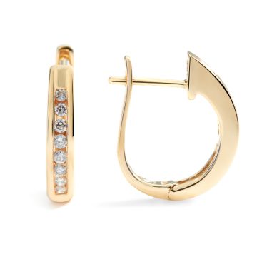 Channel-Set Diamond Earrings in 14K Yellow Gold (0.24ct)