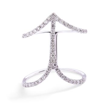 Luxe Diamond Arrow Ring in 18K White Gold (0.52ct)