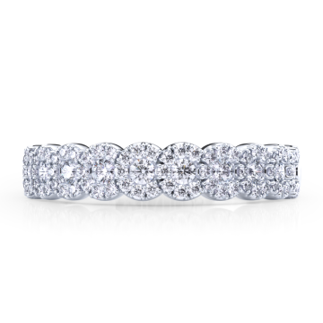Halo Diamond Wedding Band (0.57 ctw)