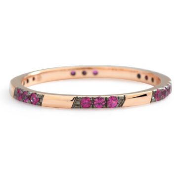 Ruby Stackable Ring in 14K Rose Gold (1.60mm)