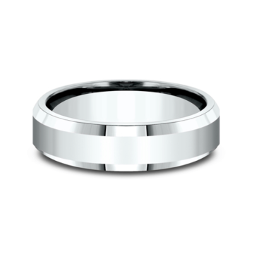 Men's Comfort-Fit Carved Wedding Band in Platinum (7mm)
