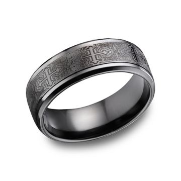 black-titanium-men's-cross-wedding-band