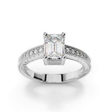 antique-engraved-diamond-engagement-ring