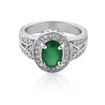 emerald-diamond-halo-white-gold-ring