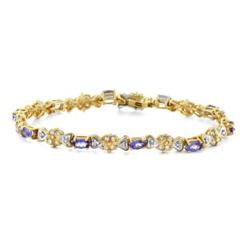oval-tanzanite-diamond-yellow-gold-bracelet