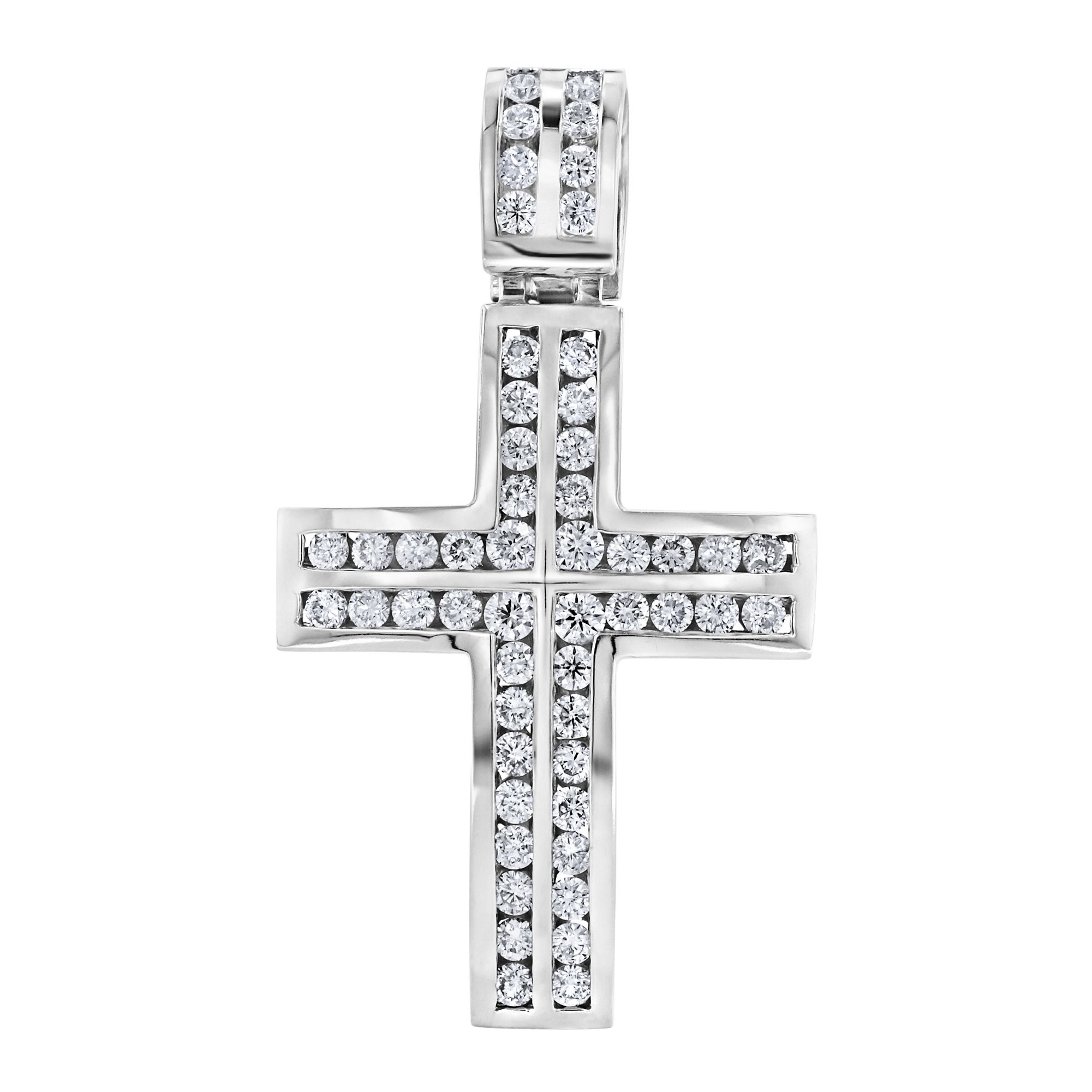 men's-two-row-diamond-cross-pendant-white-gold