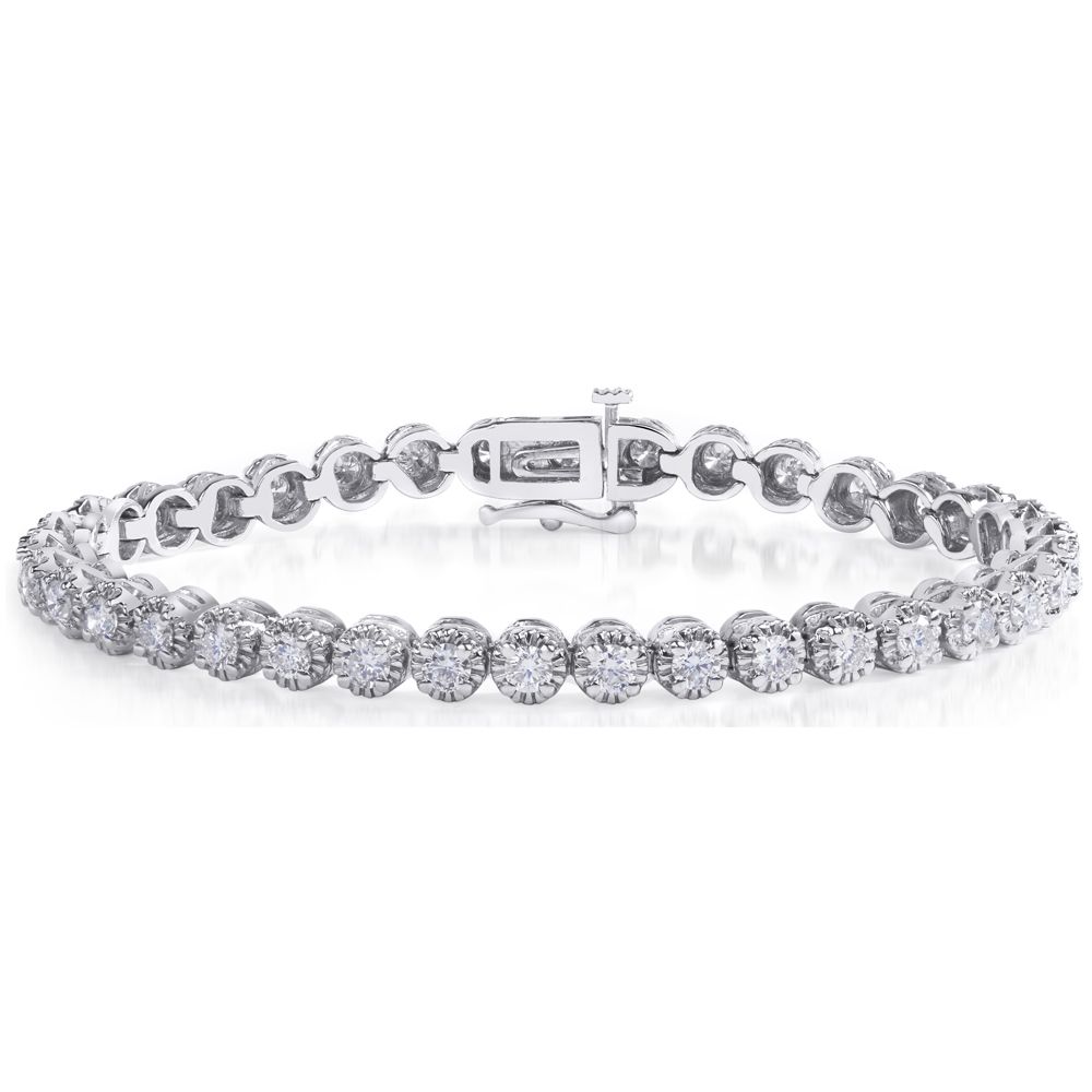 Diamond Tennis Bracelet in 14K White Gold (3.60ct)