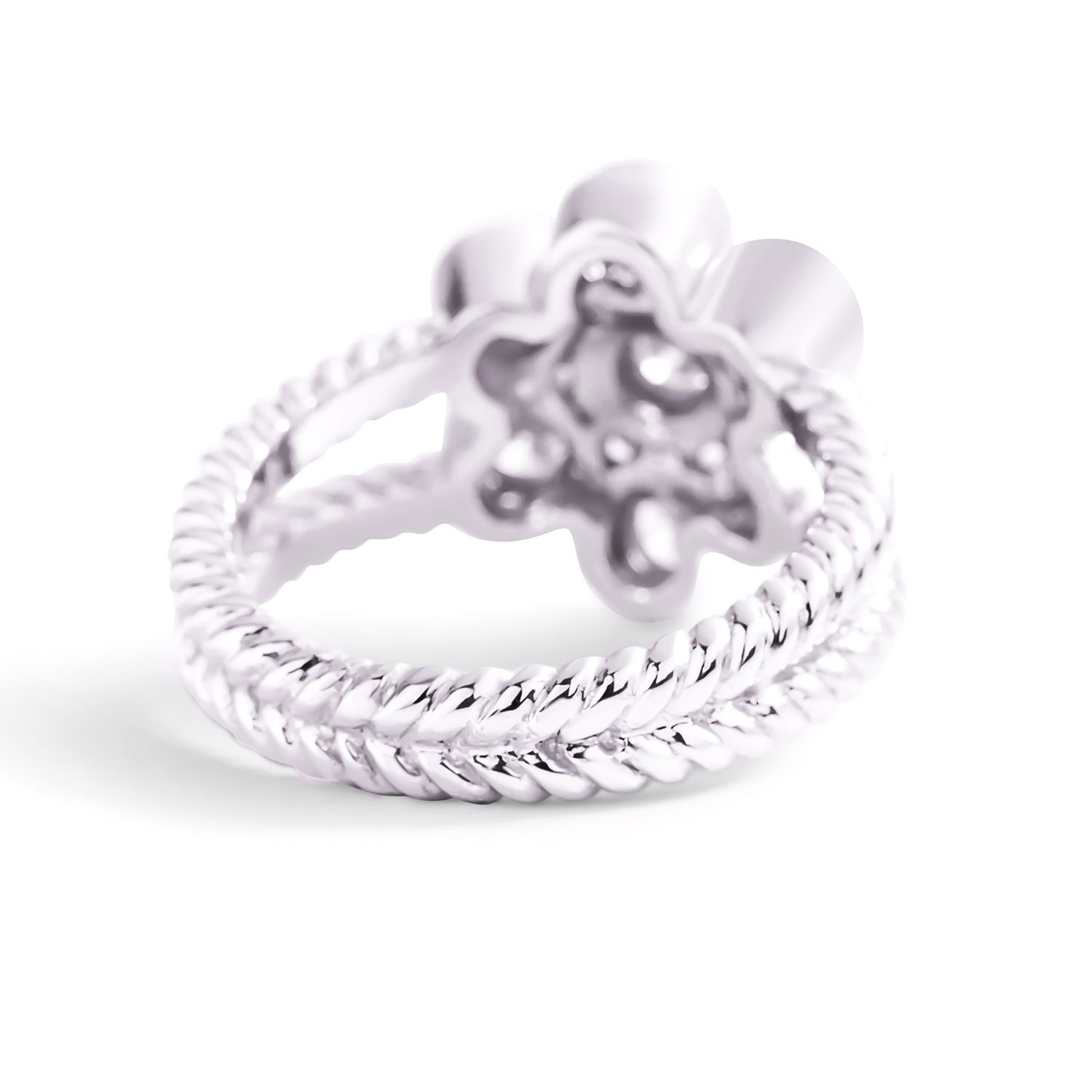 Diamond Daisy Ring in 14K White Gold (1.02ct)