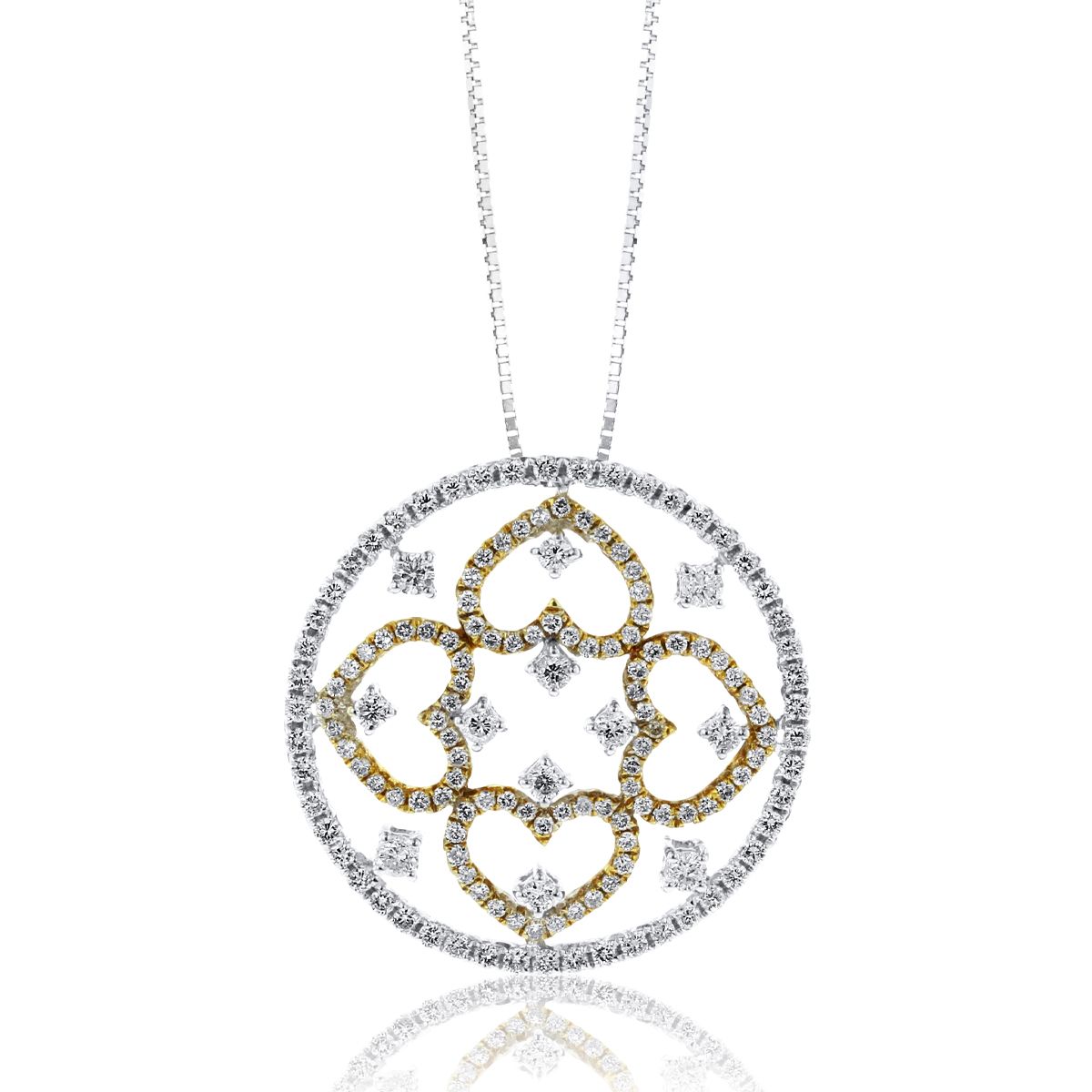 diamond-two-tone-gold-heart-circle-necklace