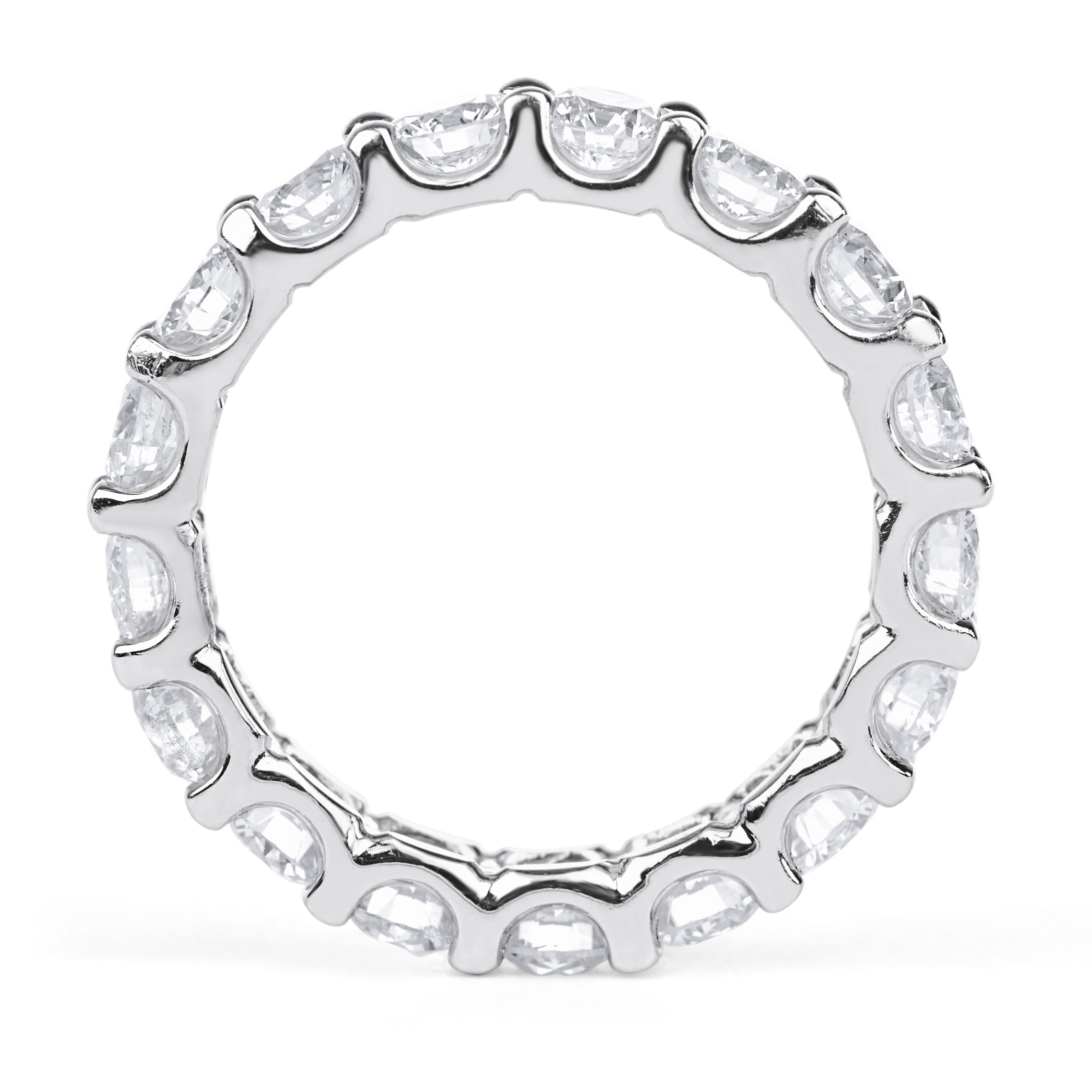 Classic Diamond Eternity Wedding Ring in 14K White Gold (3.90ct)