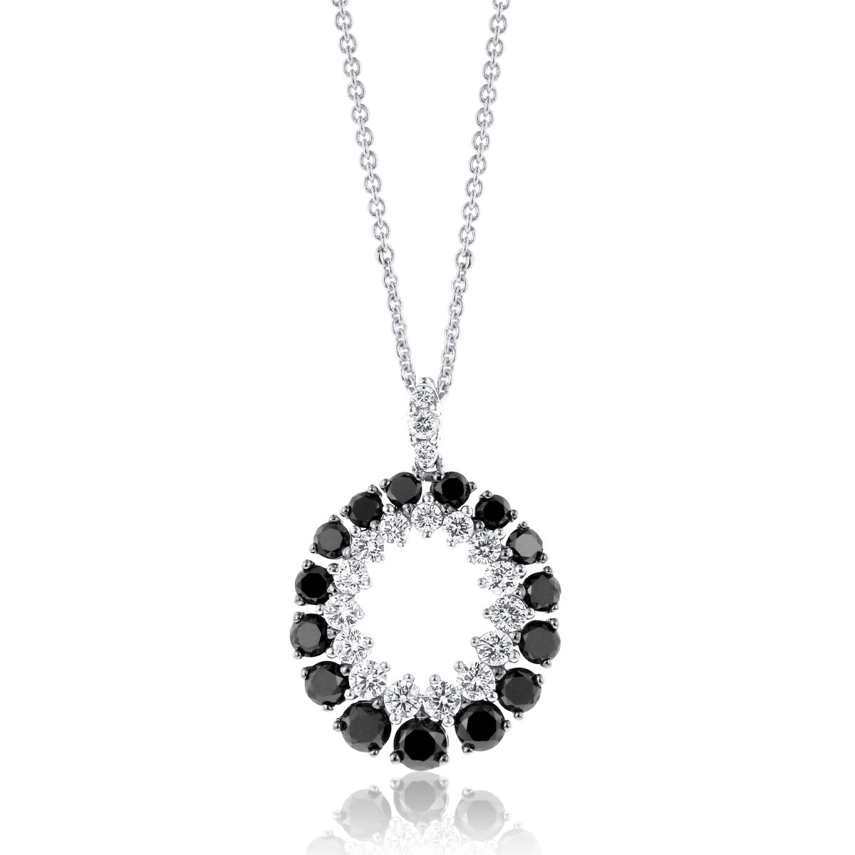 black-diamond-white-gold-circle-necklace
