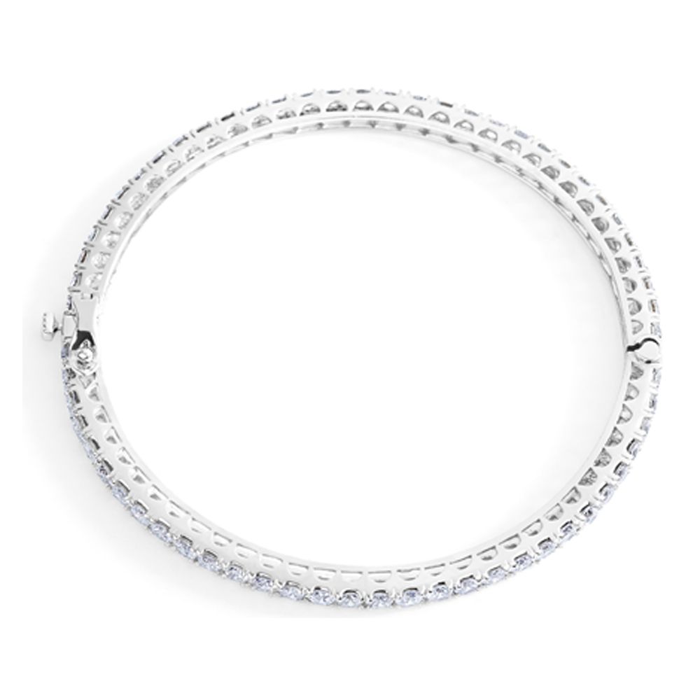 Classic Diamond Eternity Bangle in 14K White Gold (6.00ct)