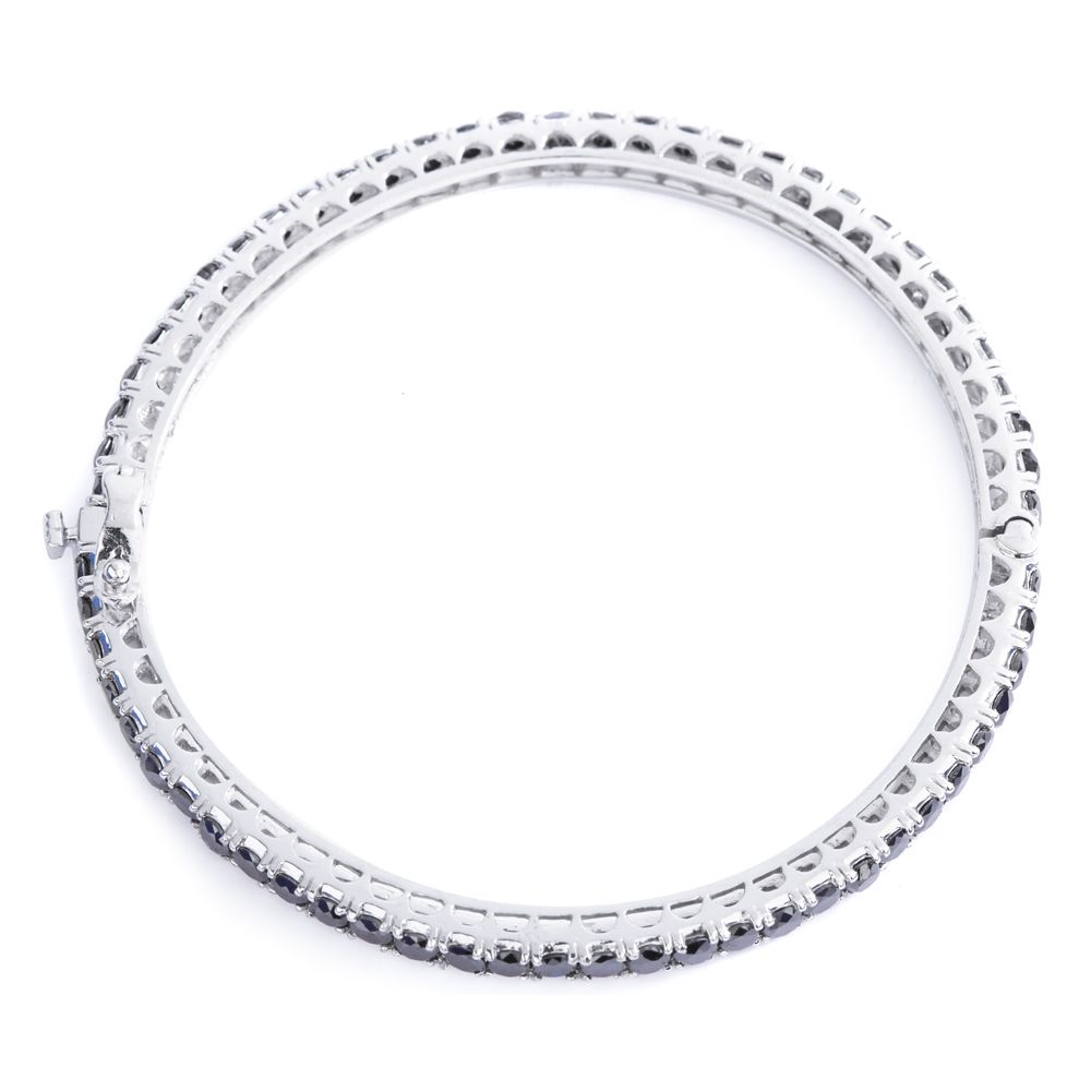 Fancy Black Diamond Bangle in 14K White Gold (6.0ct)