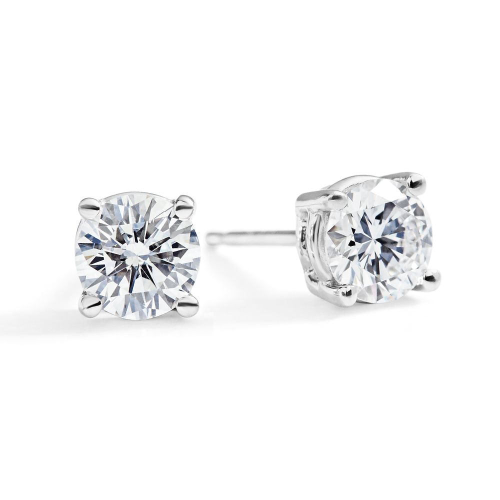 Round Diamond Stud Earrings in 14K White Gold (0.80ct)