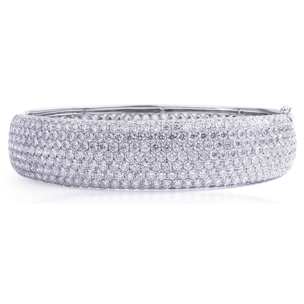 Pavé Diamond Bangle in 18k White Gold (13.00ct)