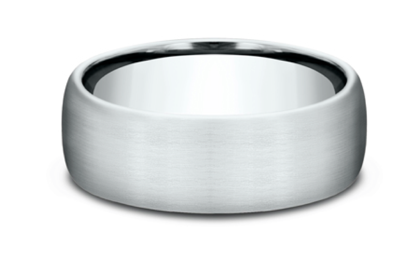 Men's Comfort-Fit Satin Finished Wedding Band in Platinum (7.5mm)