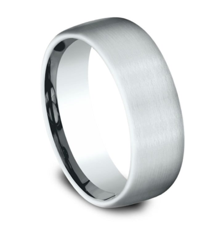 Men's Comfort-Fit Satin Finished Wedding Band in Platinum (7.5mm)