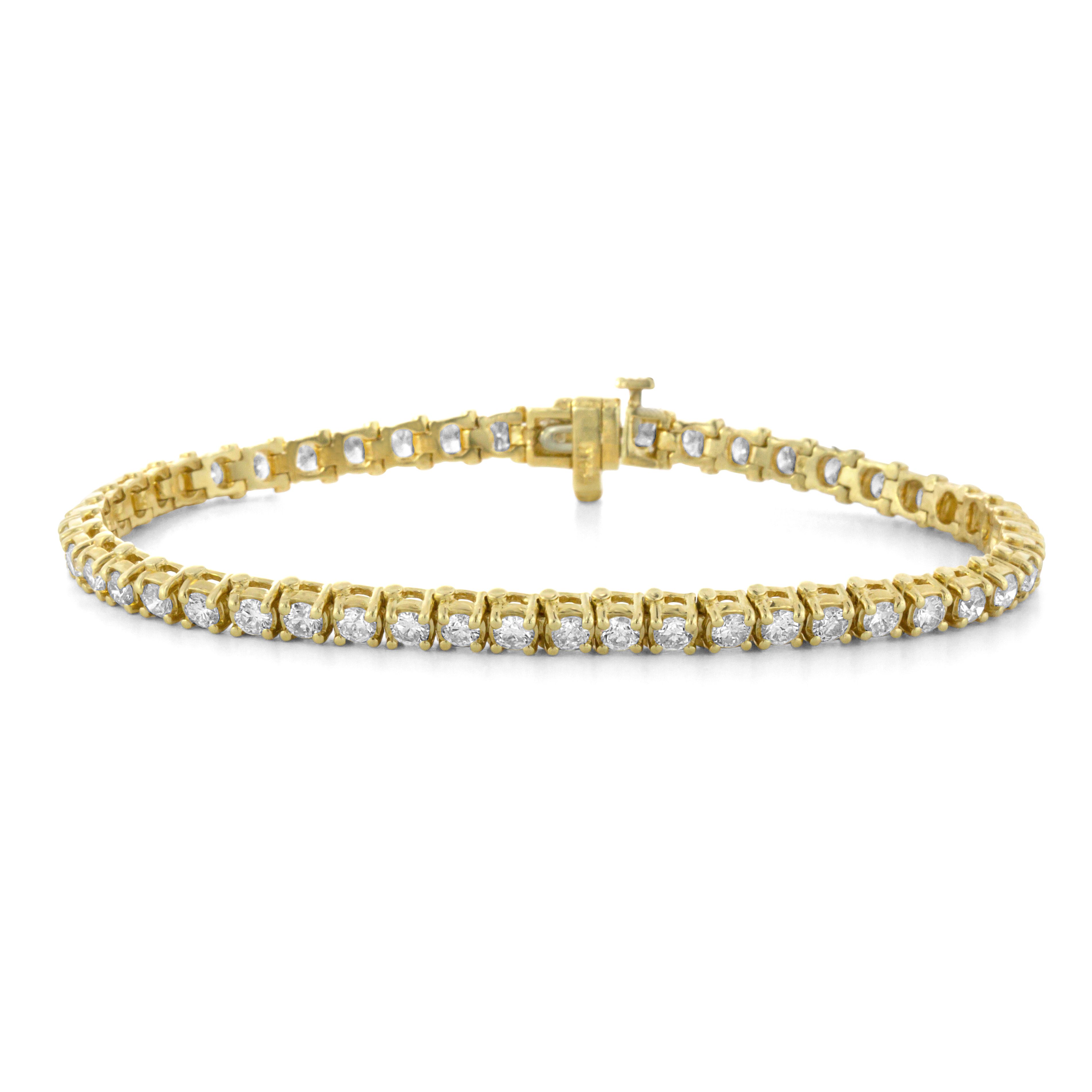 diamond-yellow-gold-tennis-bracelet